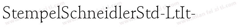 StempelSchneidlerStd-LtIt字体转换