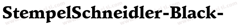 StempelSchneidler-Black字体转换
