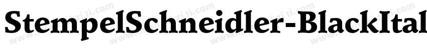 StempelSchneidler-BlackItalic字体转换