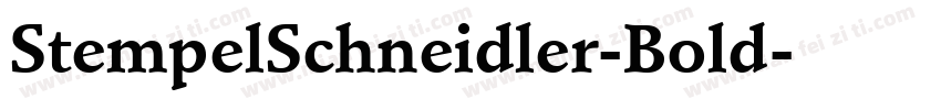 StempelSchneidler-Bold字体转换