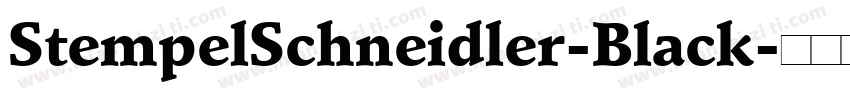 StempelSchneidler-Black字体转换