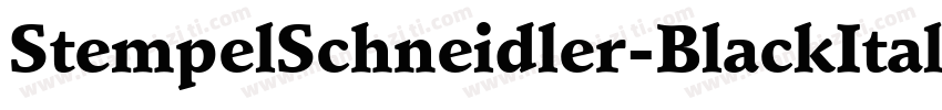 StempelSchneidler-BlackItalic字体转换