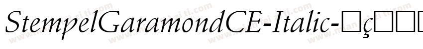 StempelGaramondCE-Italic字体转换