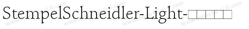 StempelSchneidler-Light字体转换