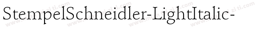 StempelSchneidler-LightItalic字体转换