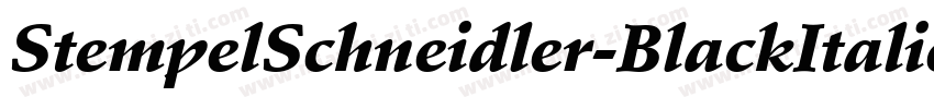 StempelSchneidler-BlackItalic字体转换