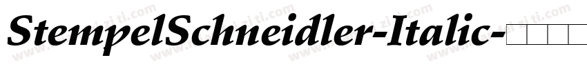 StempelSchneidler-Italic字体转换