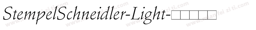 StempelSchneidler-Light字体转换
