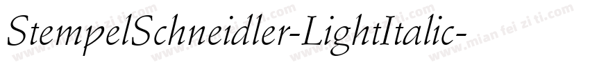 StempelSchneidler-LightItalic字体转换