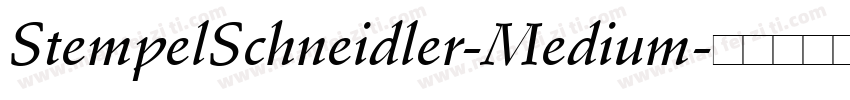 StempelSchneidler-Medium字体转换