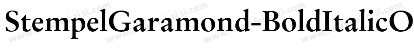 StempelGaramond-BoldItalicO字体转换