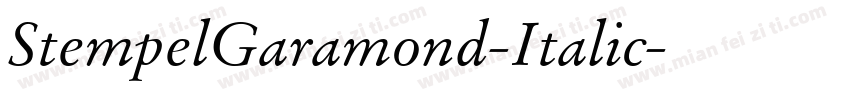 StempelGaramond-Italic字体转换