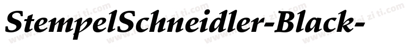 StempelSchneidler-Black字体转换