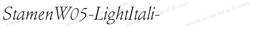 StamenW05-LightItali字体转换