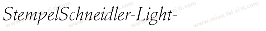 StempelSchneidler-Light字体转换
