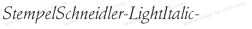 StempelSchneidler-LightItalic字体转换