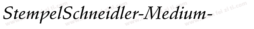 StempelSchneidler-Medium字体转换
