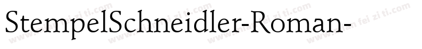StempelSchneidler-Roman字体转换