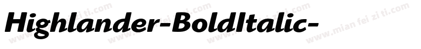 Highlander-BoldItalic字体转换