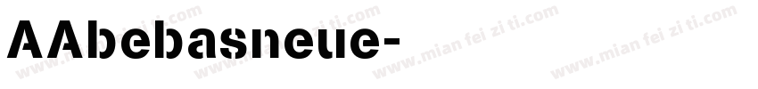 AAbebasneue字体转换