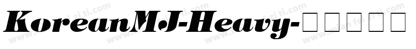 KoreanMJ-Heavy字体转换