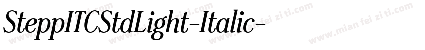 SteppITCStdLight-Italic字体转换