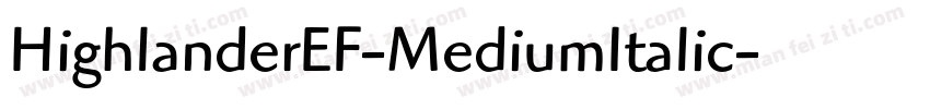HighlanderEF-MediumItalic字体转换