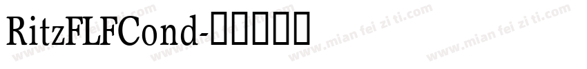 RitzFLFCond字体转换