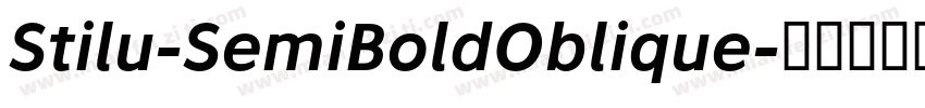 Stilu-SemiBoldOblique字体转换
