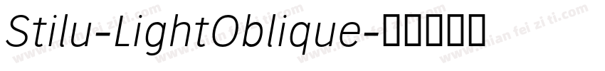 Stilu-LightOblique字体转换