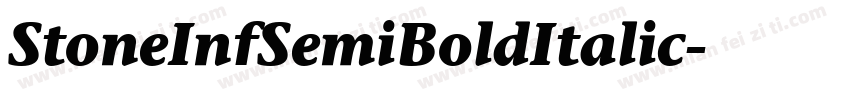 StoneInfSemiBoldItalic字体转换