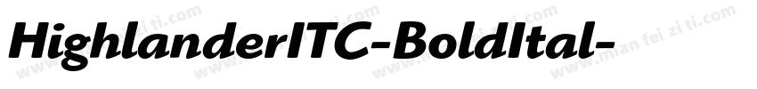 HighlanderITC-BoldItal字体转换