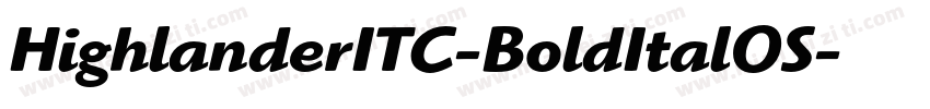 HighlanderITC-BoldItalOS字体转换