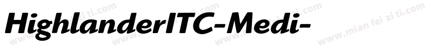 HighlanderITC-Medi字体转换