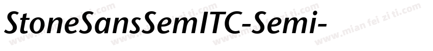StoneSansSemITC-Semi字体转换