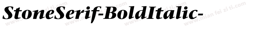 StoneSerif-BoldItalic字体转换