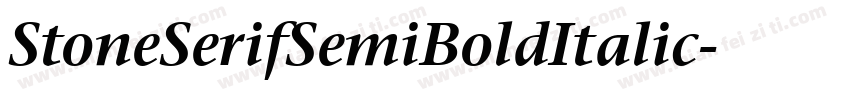 StoneSerifSemiBoldItalic字体转换