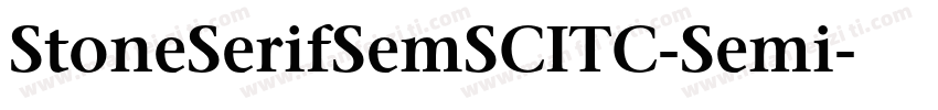 StoneSerifSemSCITC-Semi字体转换