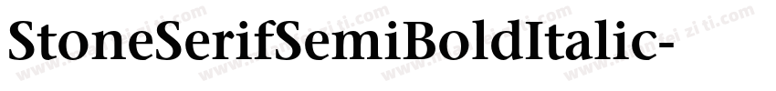 StoneSerifSemiBoldItalic字体转换