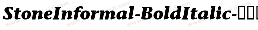 StoneInformal-BoldItalic字体转换