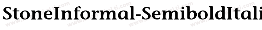 StoneInformal-SemiboldItalic字体转换