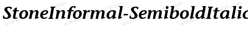 StoneInformal-SemiboldItalic字体转换