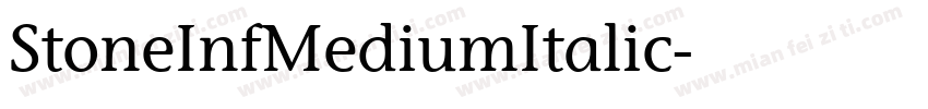 StoneInfMediumItalic字体转换