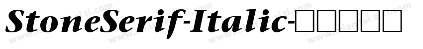 StoneSerif-Italic字体转换