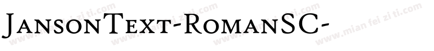 JansonText-RomanSC字体转换