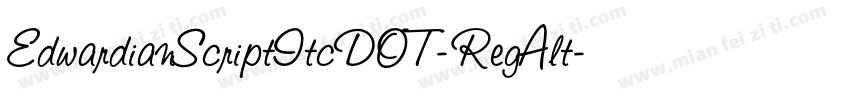 EdwardianScriptItcDOT-RegAlt字体转换