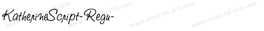 KatherineScript-Regu字体转换
