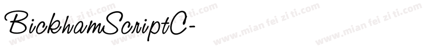 BickhamScriptC字体转换
