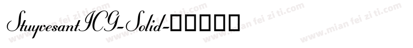 StuyvesantICG-Solid字体转换