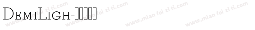 DemiLigh字体转换